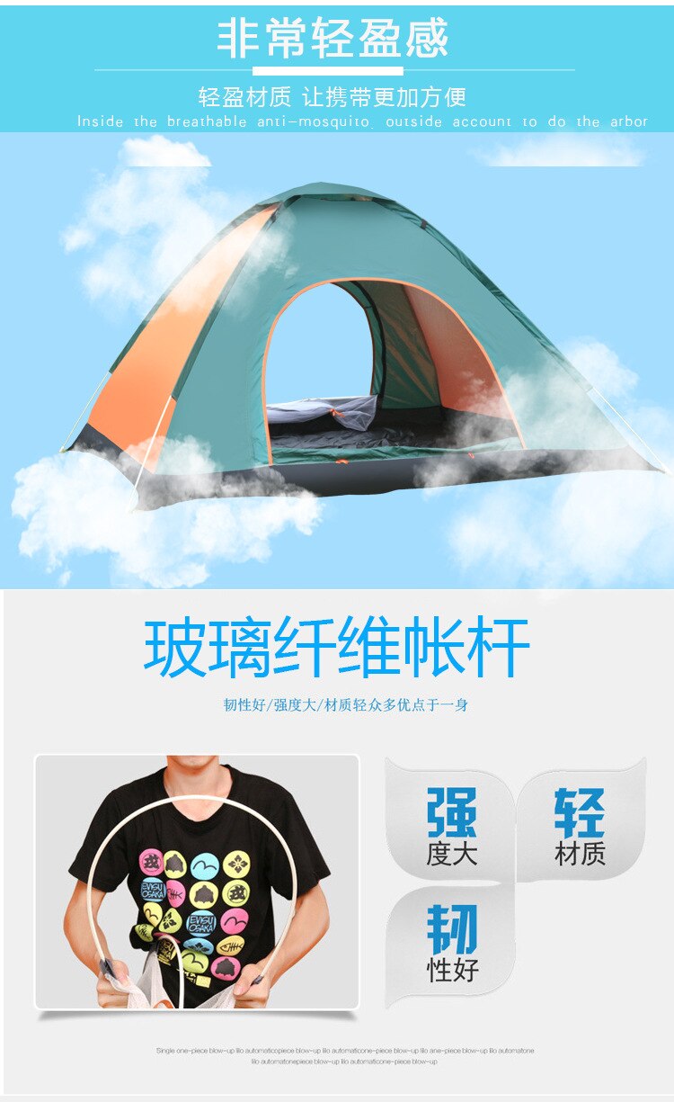 Cheap Goat Tents Automatic Tent 3 4 Person Camping Tent,Easy quick opening Instant Setup Protable Backpacking for Sun Shelter,Travelling,Hiking Tents 